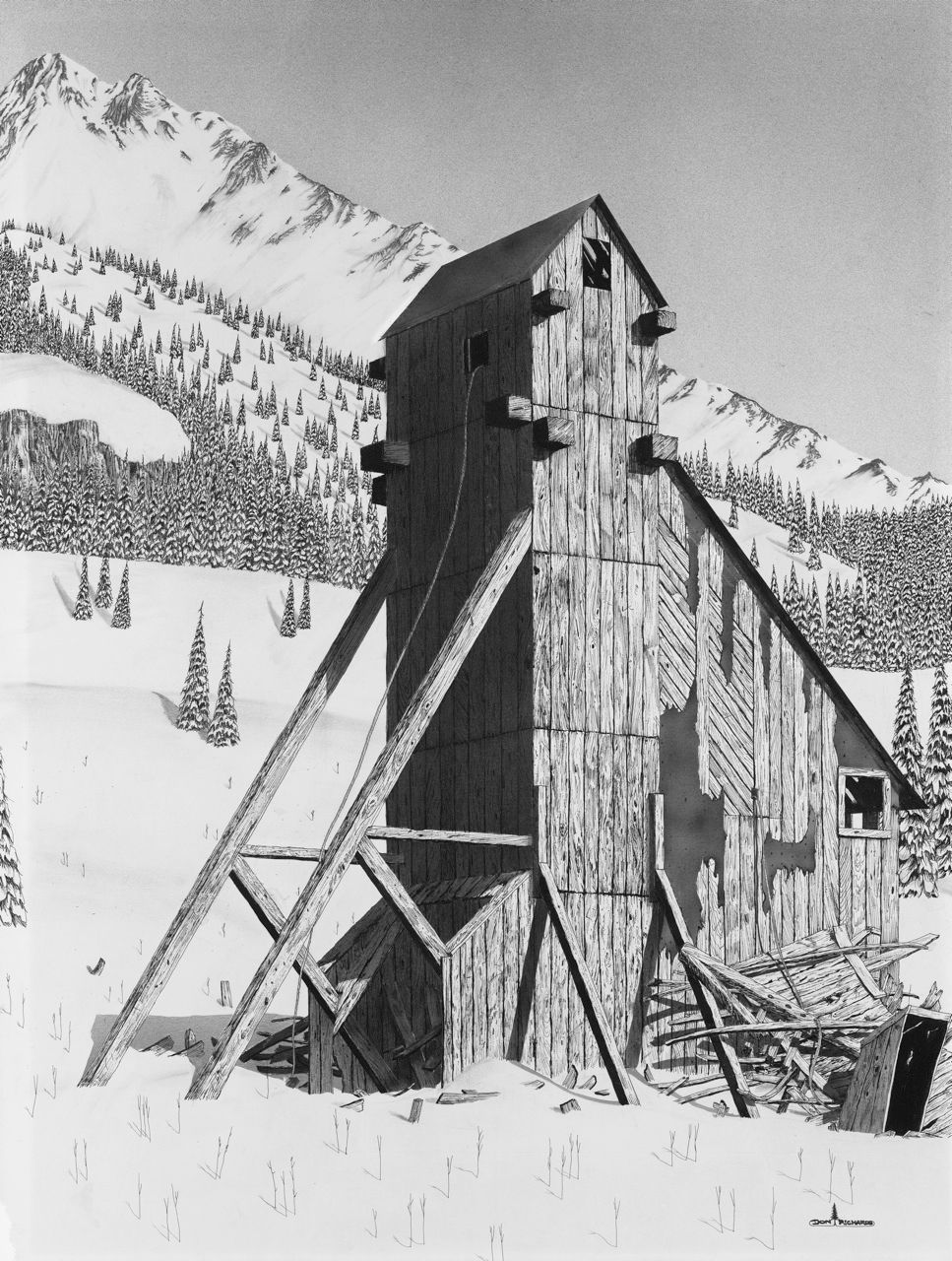 Yankee Girl Mine - Red Mountain Pass, Colorado.  ©1974 Don Richards