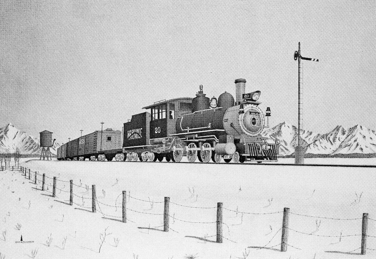 Rio Grande Southern Locomotive #20 ©1979 Don Richards